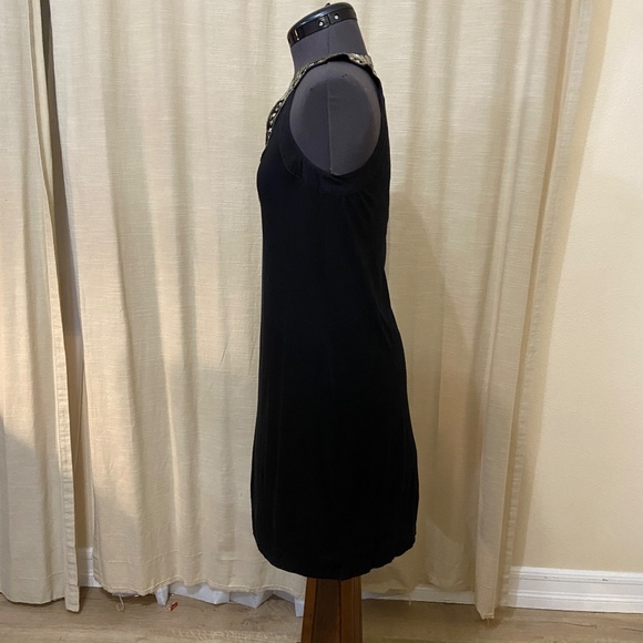 Banana Republic Black Sleeveless Dress with Gold Beads Size XS - Picture 4 of 9